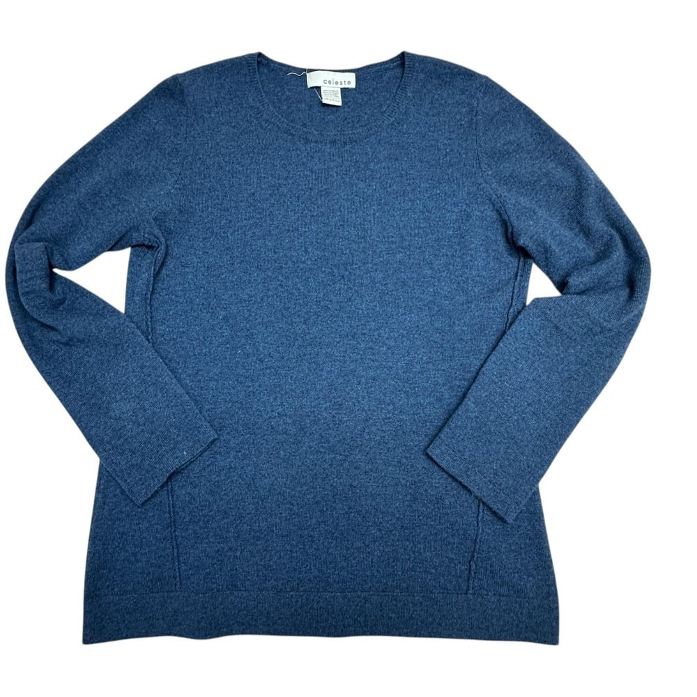 Celeste Sweater Womens‎ Large Blue 100% Cashmere Crewneck Pullover Lightweight